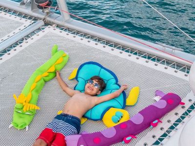 a girl in a pool of water