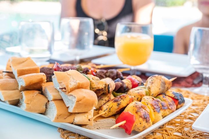 a plate of food on a table